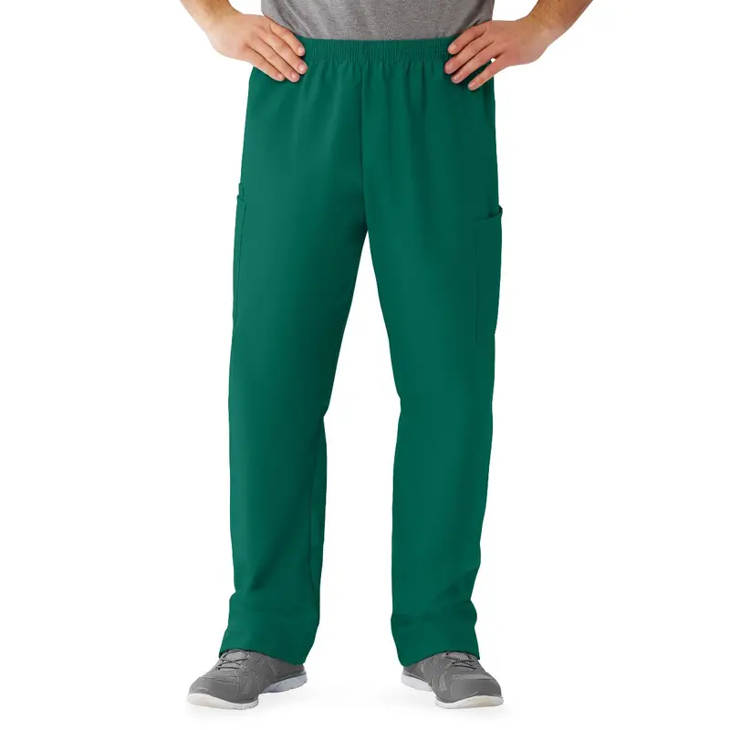 AngelStat Unisex Cargo Scrub Pants with Elastic Waist, Hunter, Regular Inseam, Size XL, 1 EA (674NHGXLM) Each