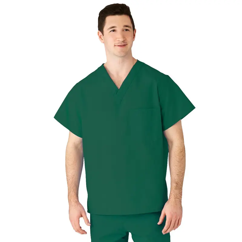 AngelStat Unisex Reversible V-Neck Scrub Top with 2 Pockets, Emerald, Size 3XL, Angelica Color Code, 1 EA (610NJTXXXL-CA) Each
