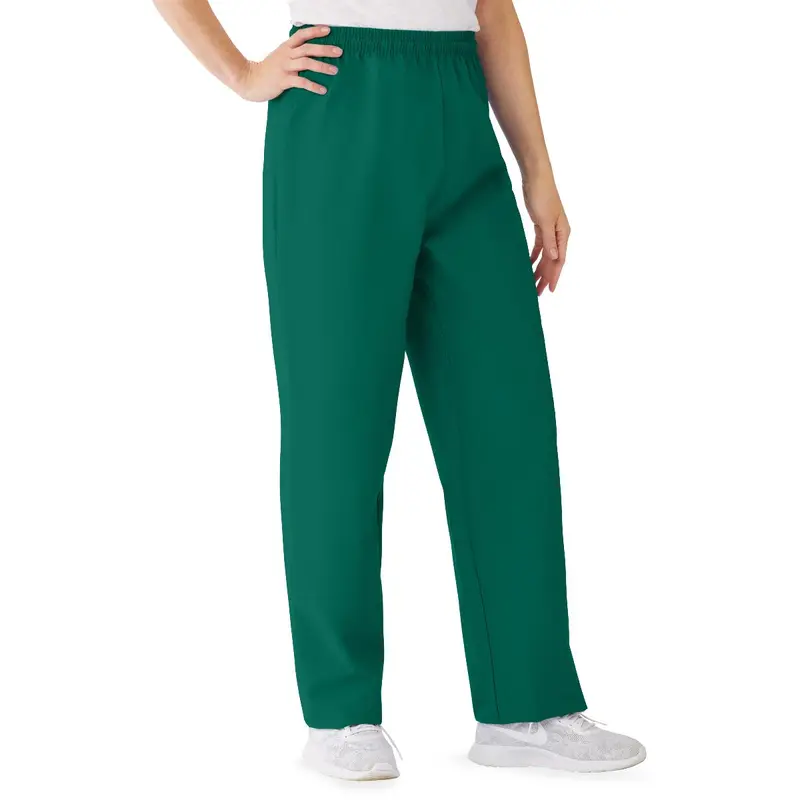 AngelStat Women's Elastic Waist Scrub Pants with Drawstring, Size XS, Hunter, 1 EA (854NHGXS) Each
