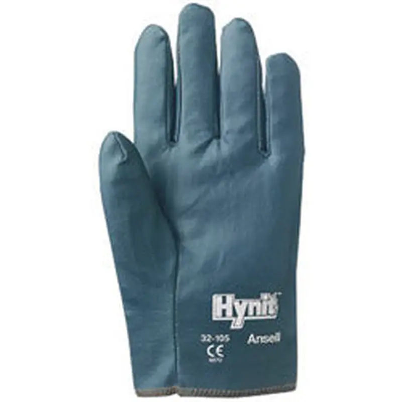 Ansell Hynit Nitrile-Impregnated Gloves, Size 10, Blue (012-32-105-10) 12 Pairs