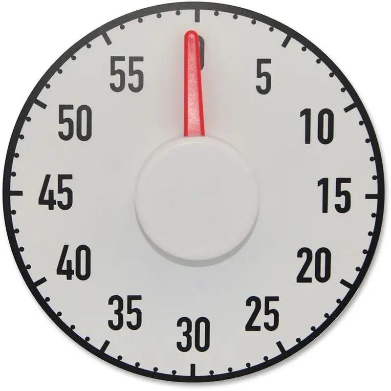 Ashley Magnetic Big Timer, 60 Min Alarm, Black/White (ASH10205) Each