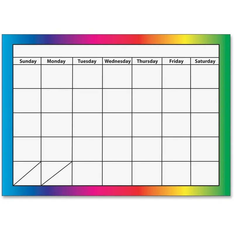 Ashley Dry Erase Magnetic Calendar, 1-Month, Multi (ASH10096) Each