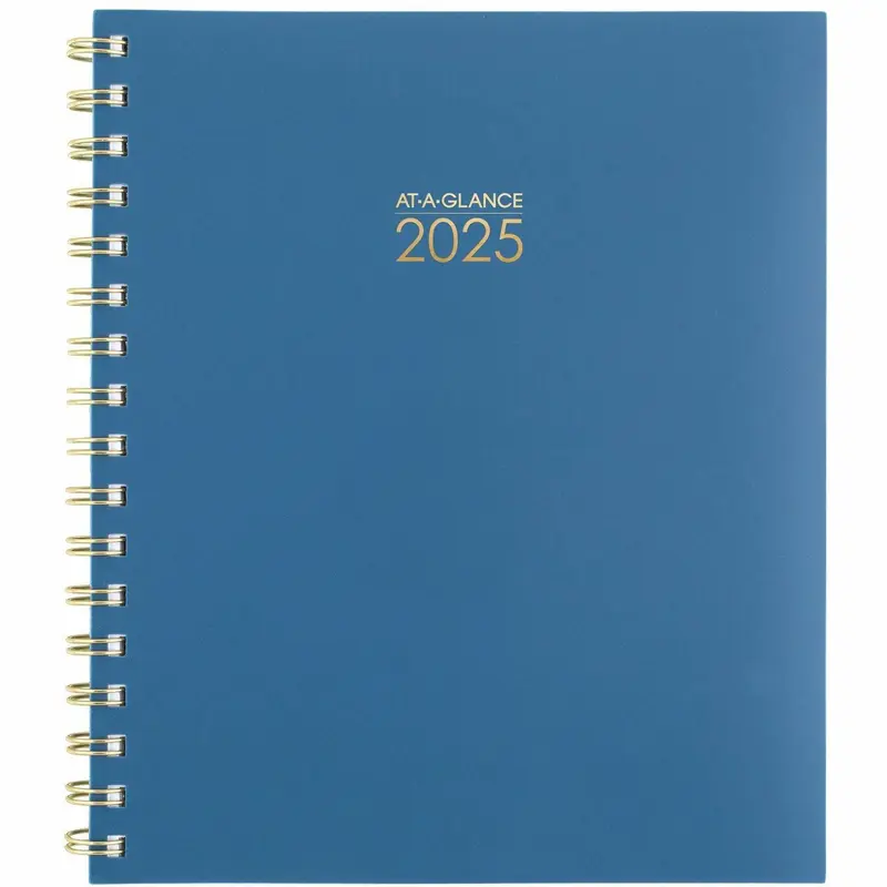 AT-A-GLANCE Harmony Weekly/Monthly Poly Planner, 8.88 x 7.69, Blue/Gold Cover, 13-Month (Jan to Jan): 2025 to 2026 (AAG109980520) Each