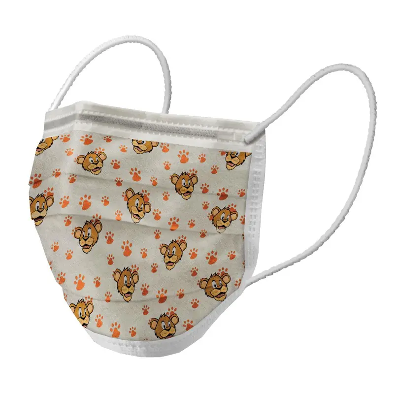 ASTM Level 1 Face Mask with Ear Loops, Pediatric Buddy the Brave Print, Regular/Adult Size, 300/CS (NONBUDDYEL) Case of 300
