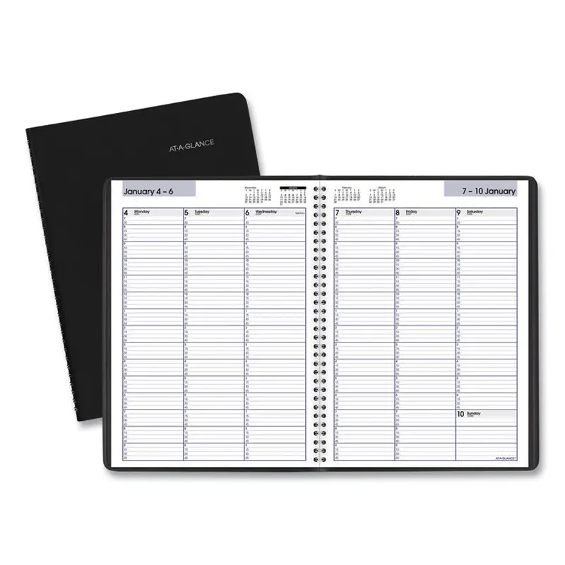 AT-A-GLANCE DayMinder Weekly Appointment Book, Vertical-Column Format, 11 x 8, Black Cover, 12-Month (Jan to Dec): 2026 (AAGG52000) Each