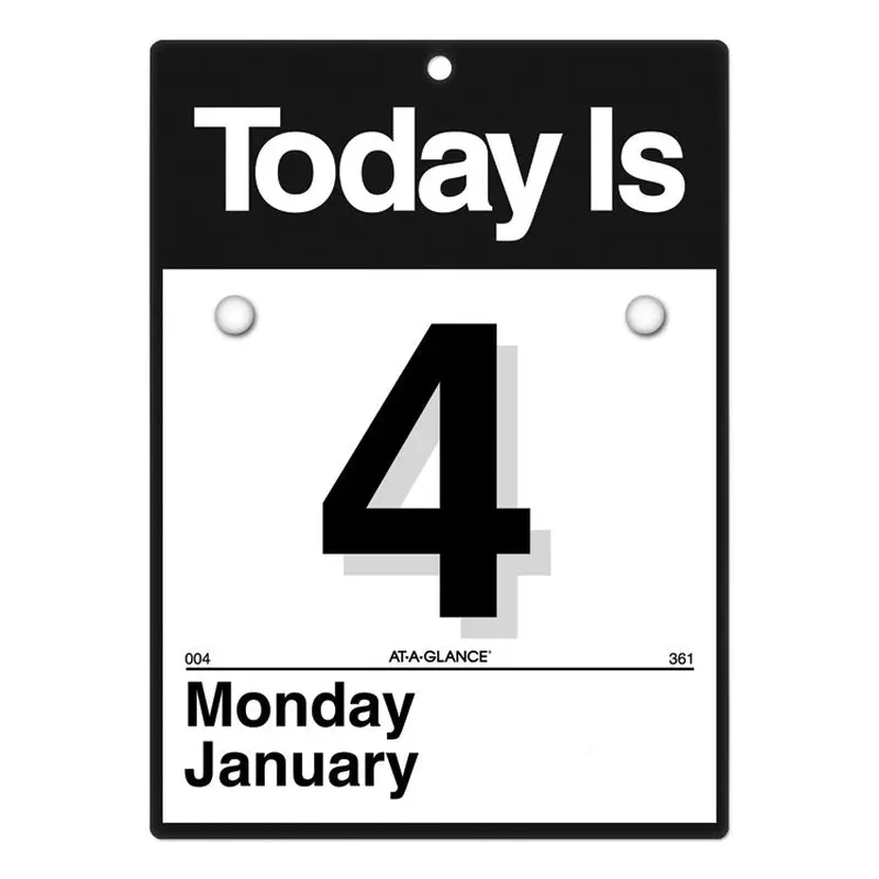 AT-A-GLANCE Today Is Wall Calendar, 6.63 x 9.13, White Sheets, 12-Month (Jan to Dec): 2026 (AAGK100) Each