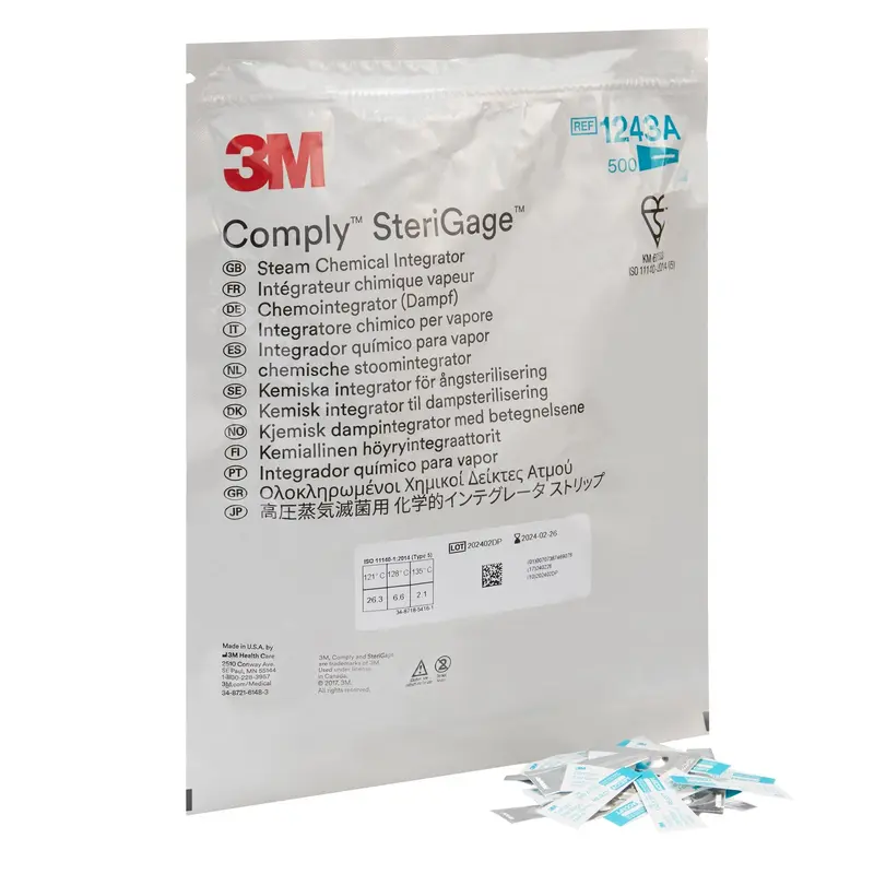 Attest Sterilization Chemical Integrator Strip Steam 2 Inch Length (134499_BG) 1/BG