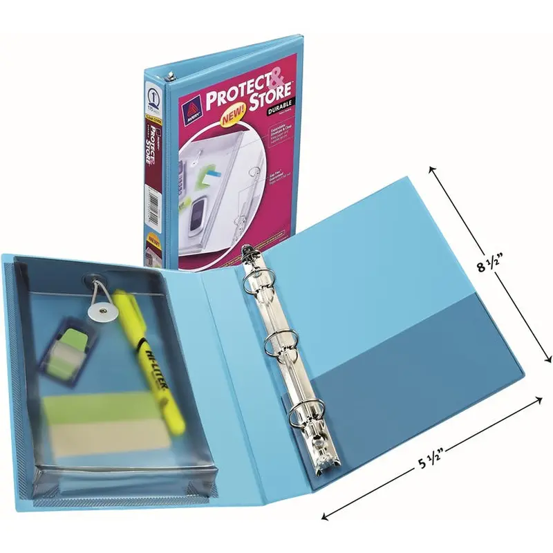 Avery® Protect & Store 1" View Binder, Blue (AVE23014) Each