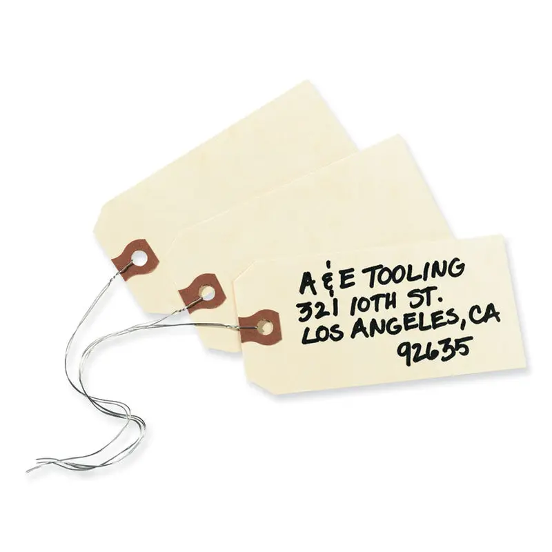 Avery Double Wired Shipping Tags, 11.5 pt Stock, 4.25 x 2.13, Manila, 1,000/Box (AVE12604) Box of 1000