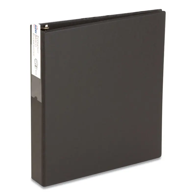 Avery Economy Non-View Binder with Round Rings, 3 Rings, 2" Capacity, 11 x 8.5, Black, (4501) (AVE04501) Each