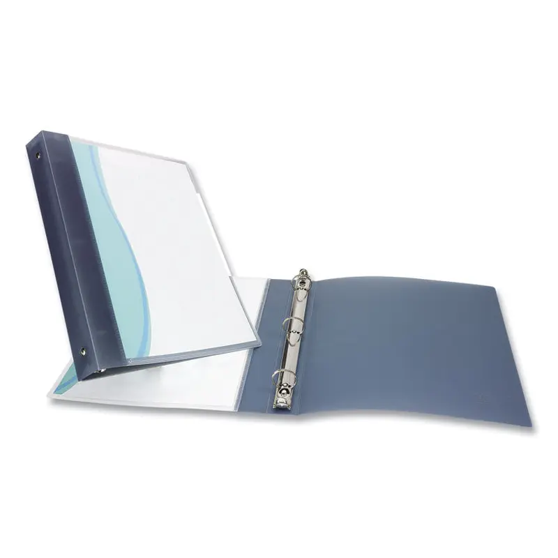 Avery Flexible View Binder with Round Rings, 3 Rings, 1" Capacity, 11 x 8.5, Gray (AVE17676) Each