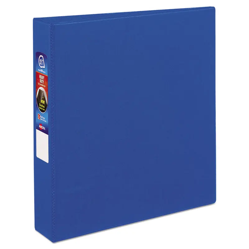 Avery Heavy-Duty Non-View Binder with DuraHinge and One Touch EZD Rings, 3 Rings, 1.5" Capacity, 11 x 8.5, Blue (AVE79885) Each