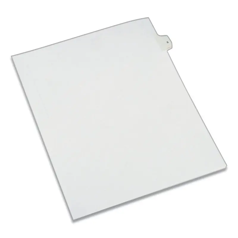 Avery Preprinted Legal Exhibit Side Tab Index Dividers, Allstate Style, 10-Tab, 5, 11 x 8.5, White, 25/Pack (AVE82203) Set of 25