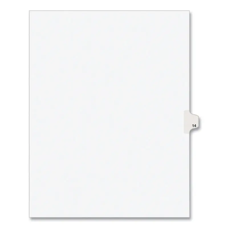 Avery Preprinted Legal Exhibit Side Tab Index Dividers, Avery Style, 10-Tab, 14, 11 x 8.5, White, 25/Pack (AVE11924) Pack of 25