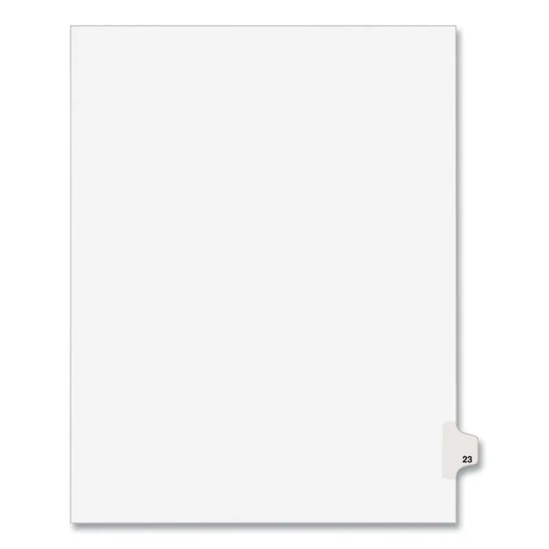 Avery Preprinted Legal Exhibit Side Tab Index Dividers, Avery Style, 10-Tab, 23, 11 x 8.5, White, 25/Pack, (1023) (AVE01023) Pack of 25