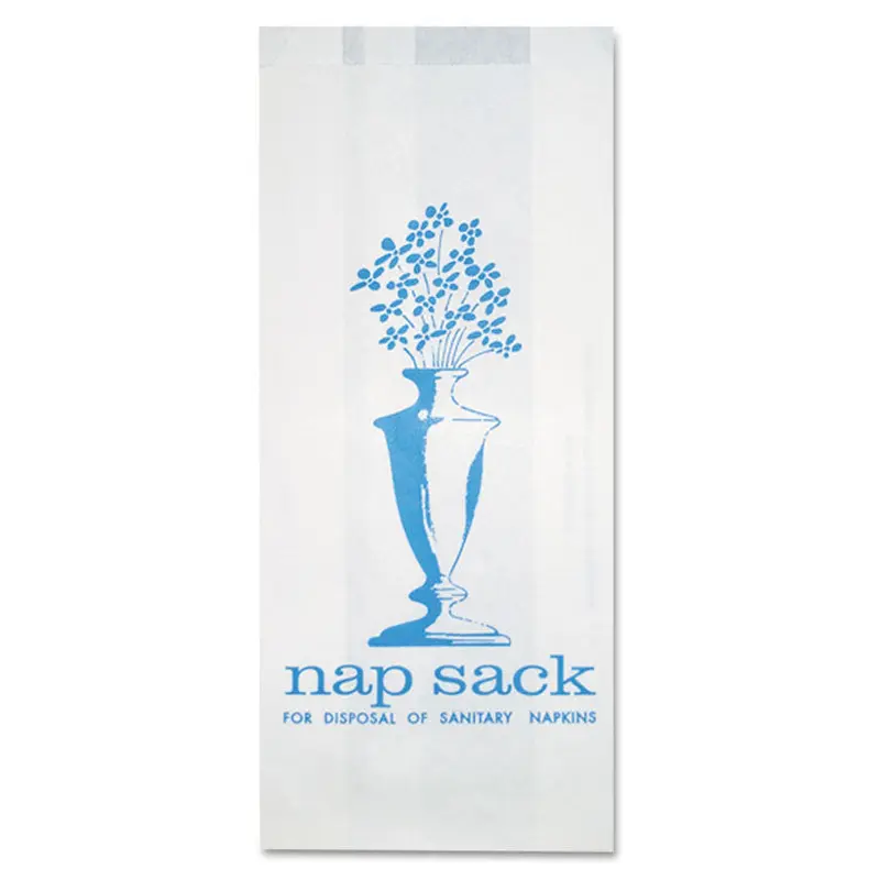 Bagcraft Nap Sack Sanitary Disposal Bags, 4" x 9", White, 1,000/Carton (BGC300314) Case of 1000