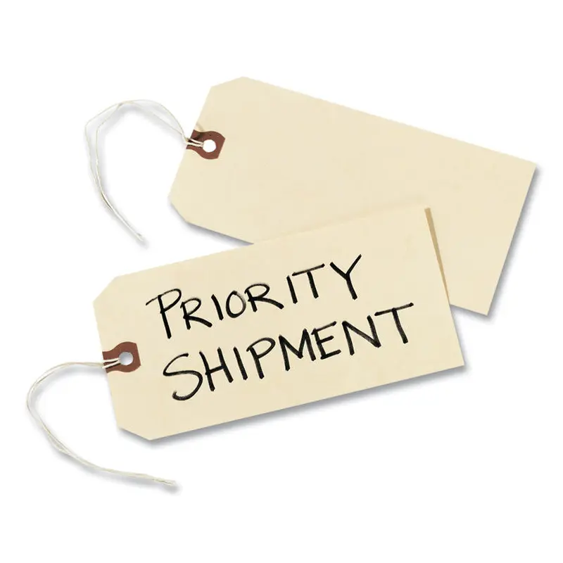 Avery Strung Shipping Tags, 11.5 pt Stock, 6.25 x 3.13, Manila, 1,000/Box (AVE12508) Box of 1000