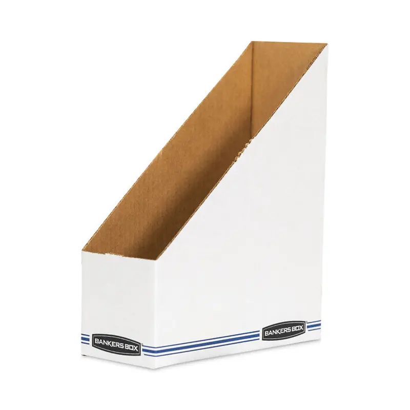 Bankers Box Stor/File Corrugated Magazine File, 4 x 9.25 x 11.75, White, 12/Carton (FEL10723) Carton of 12