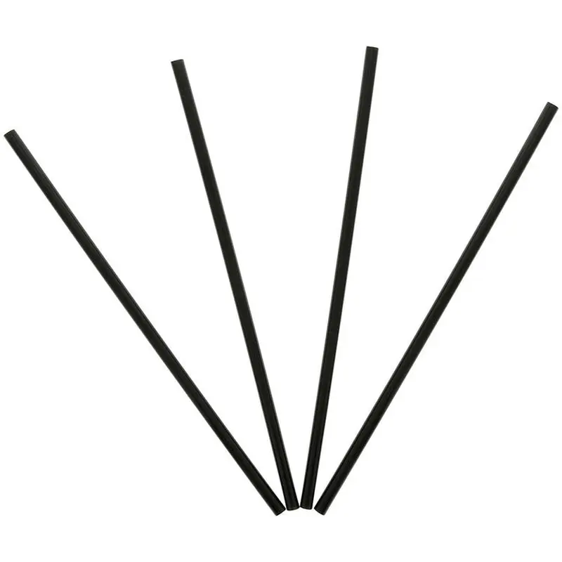 Banyan Black Straws - Unwrapped - 7.8", 2500 / Carton - Black (EGS600305) Case of 2500