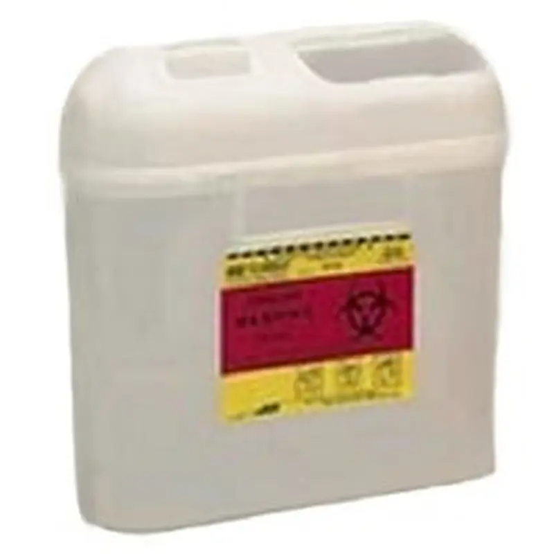 BD Sharps Container Pearl Base 11-7/10 H X 11-3/5 W X 4-1/2 D Inch Horizontal Entry 1.35 Gallon (225258_CS) 12/CS