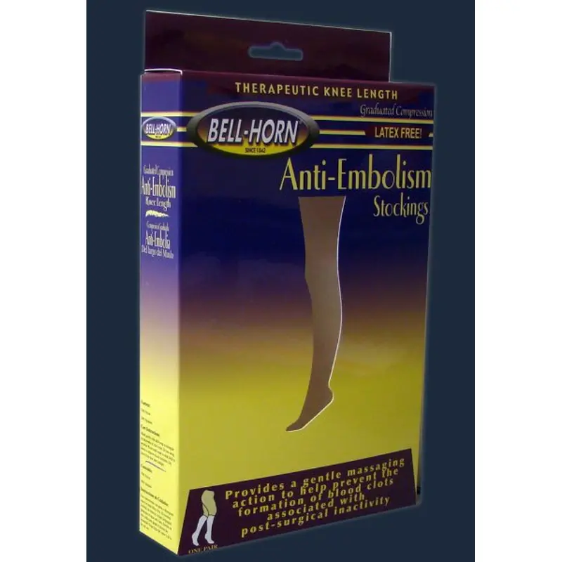Bell-Horn Anti-embolism Stocking Knee High Large Beige Closed Toe (678751_PR) 1/PR