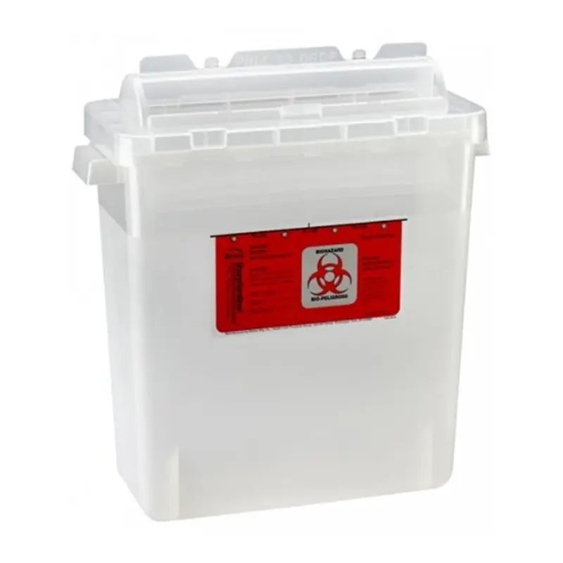 Bemis Sentinel Sharps Container Translucent Base 10 H X 5-1/4 W X 11 D Inch Horizontal Entry 1.25 Gallon (298929_CS) 32/CS