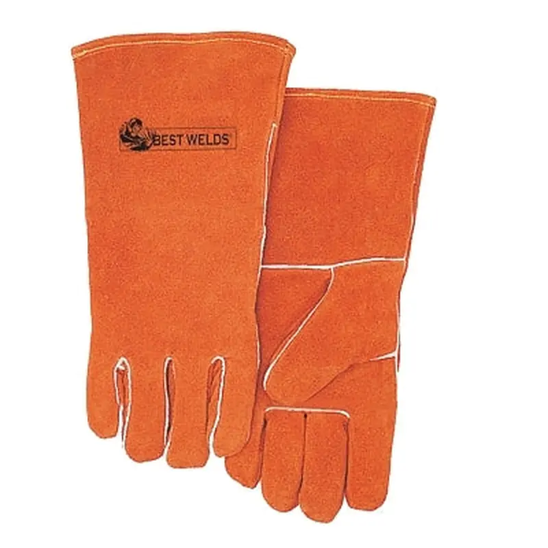 Best Welds COMFOflex Premium Leather Welding Gloves, Split Cowhide, Large, Russet (902-100GC) 1 Pair