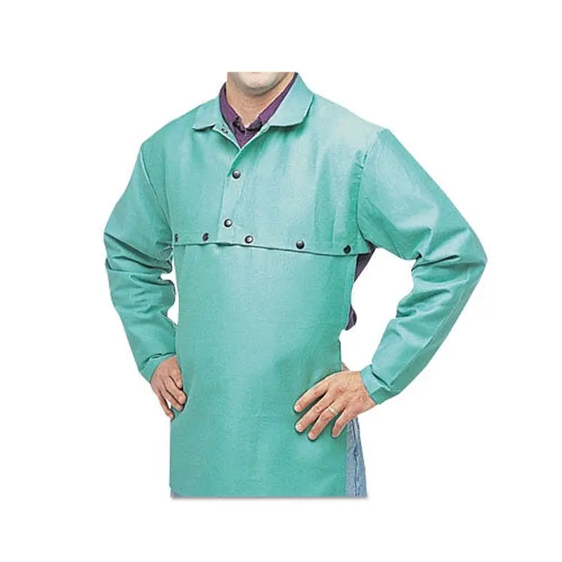 Best Welds FR Cotton Sateen Cape Sleeves, 14 in Long, Snaps Closure, X-Large, Visual Green (902-CA-650-XL-SNAPS) Each