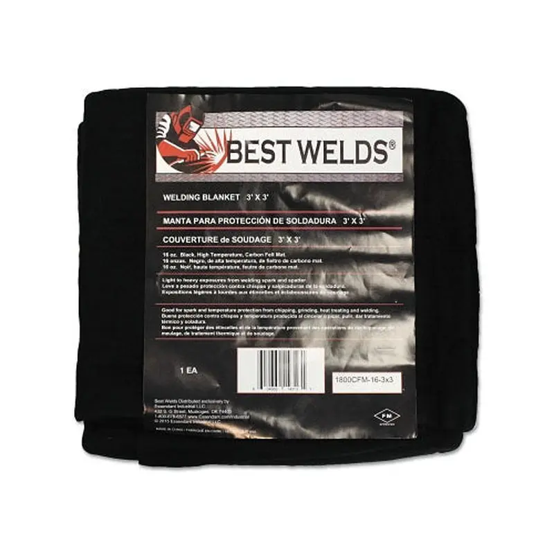 Best Welds Welding Blanket, 3 ft x 3 ft, Carbon Fiber, Mat, Black, 16 oz (902-1800CFM-16-3X3) Each