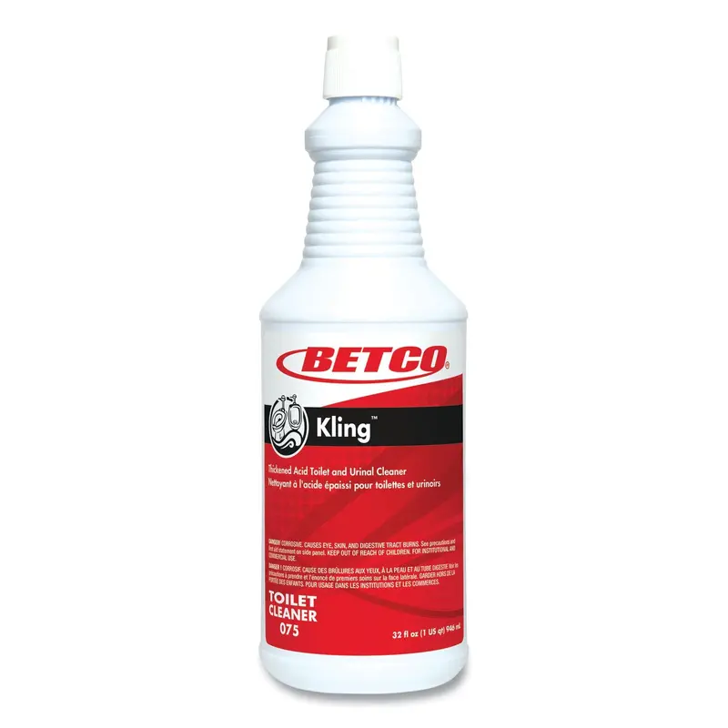 Betco Kling Toilet Bowl Cleaner, Mint-Wintergreen Scent, 32 oz Bottle, 12/Carton (BET0751200) Case of 12