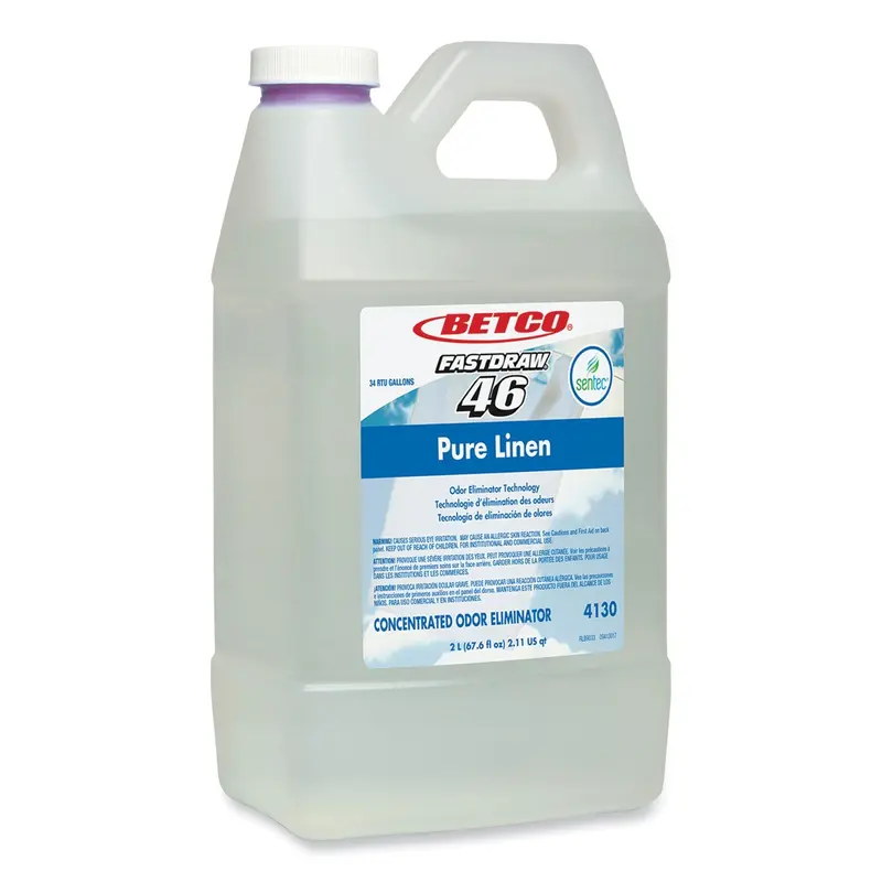 Betco SenTec Pure Linen Concentrate Odor Eliminator, Pure Linen Scent, 2 L Bottle, 2/Carton (BET4130B200) Case of 2