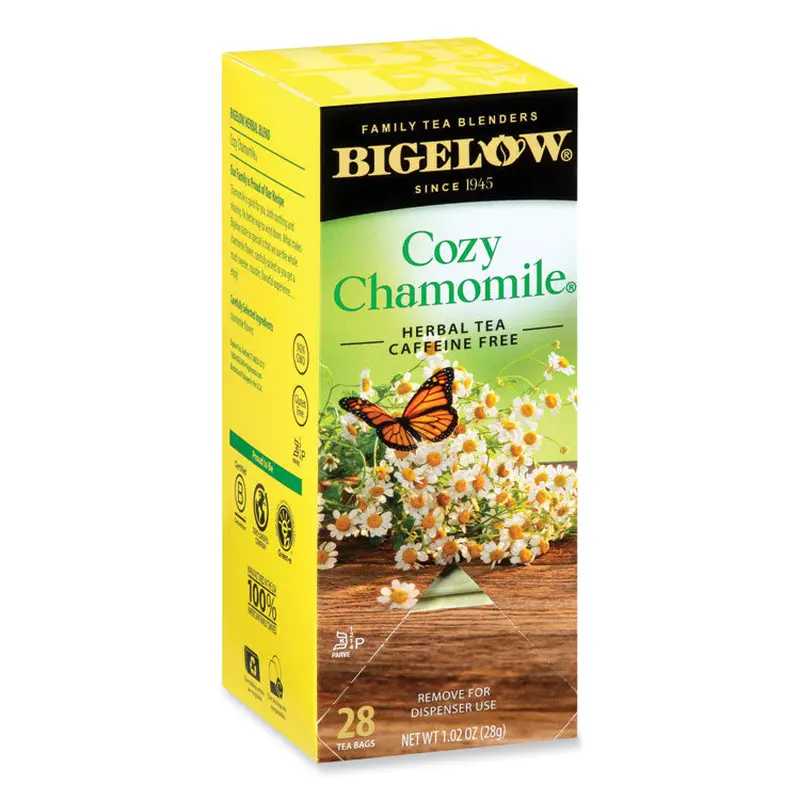Bigelow Single Flavor Tea, Cozy Chamomile, 28 Bags/Box (BTC00401) Box of 28