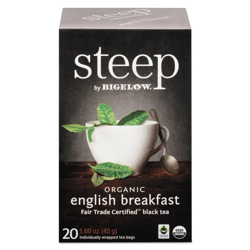 Bigelow steep Tea, English Breakfast, 1.6 oz Tea Bag, 20/Box (BTC17701) Box of 20