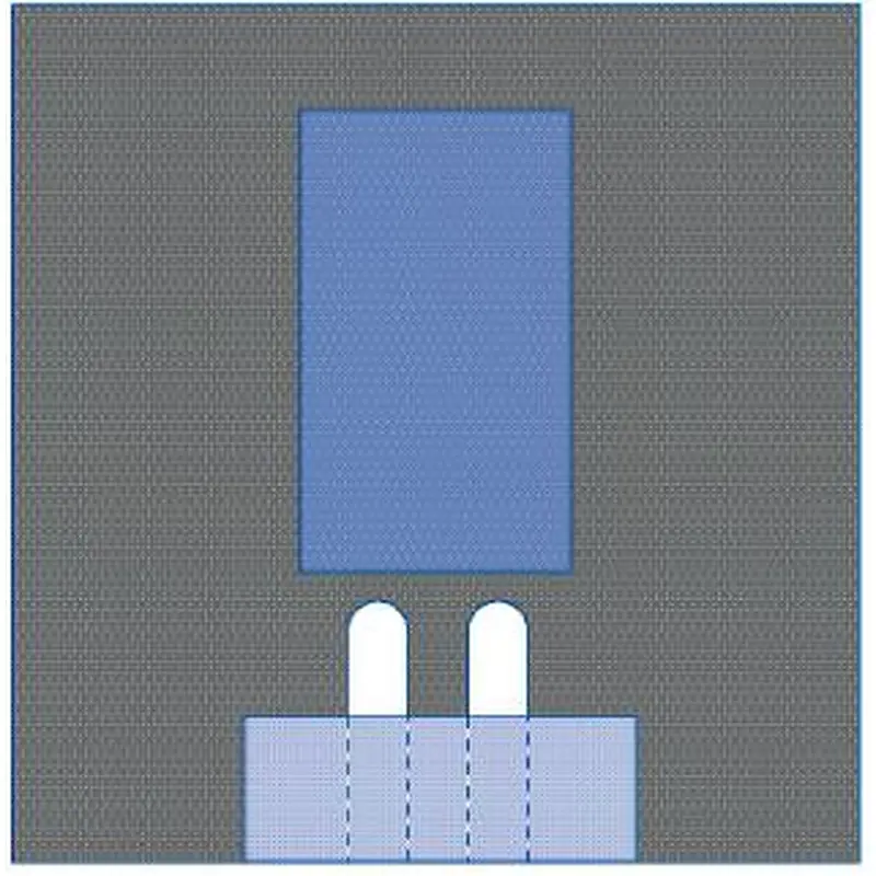 Bilateral Split Drape, Sterile, 20/CS (DYNJP4007) Case of 20