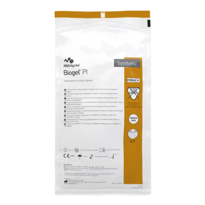 Biogel PI Surgical Glove Size 6.5 Sterile Polyisoprene Standard Cuff Length Micro-Textured Ivory Chemo Tested (1129980_BX) 50/BX
