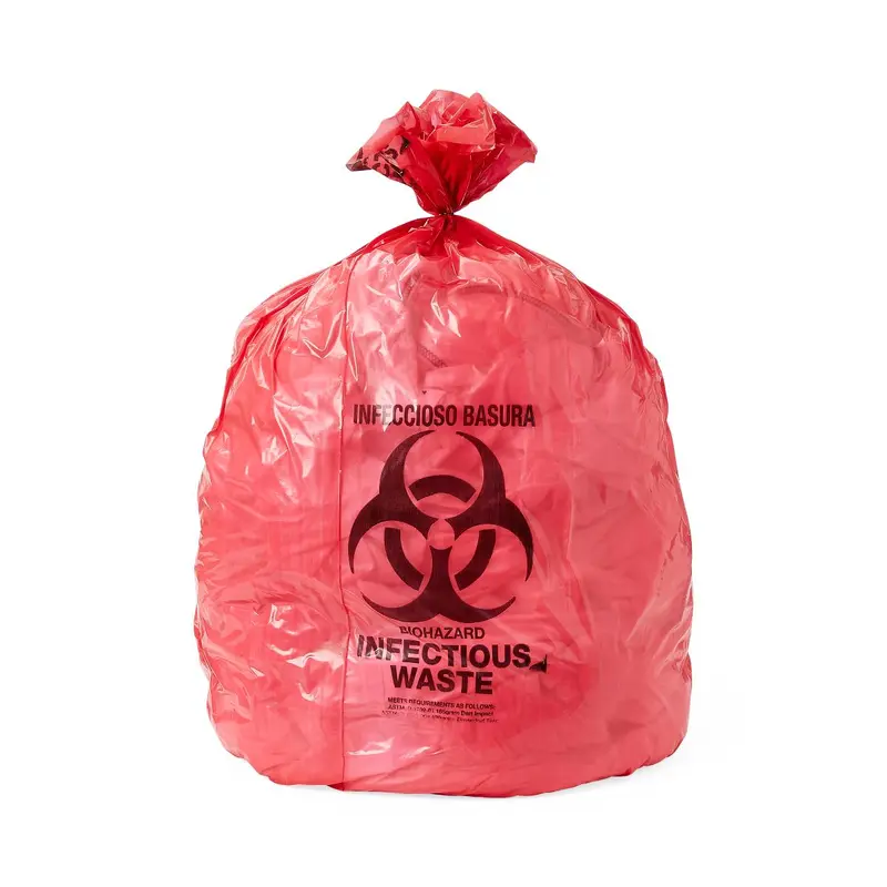 Biohazard Liner, Red, 31 x 43, 1.5 Mil, Flat, 250/CS (NON153143) Case of 250