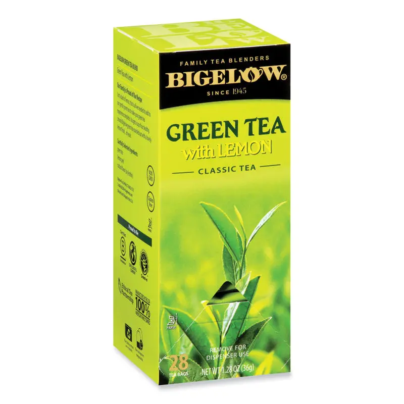 Bigelow Green Tea with Lemon, Lemon, 0.34 lbs, 28/Box (BTC10346) Box of 25