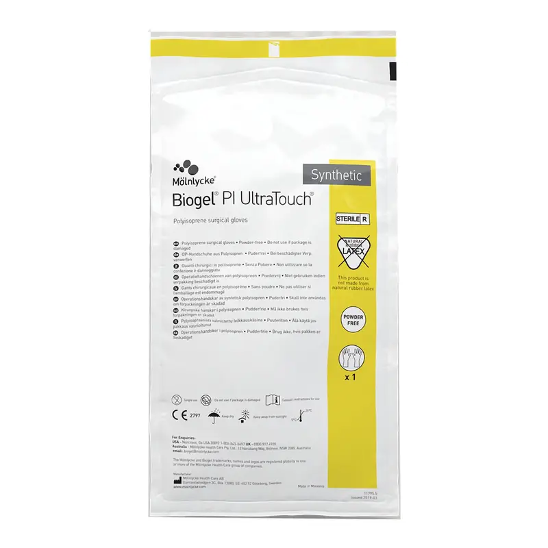 Biogel PI UltraTouch Surgical Glove Size 6.5 Sterile Polyisoprene Standard Cuff Length Micro-Textured Opaque Beige Chemo Tested (639048_CS) 200/CS