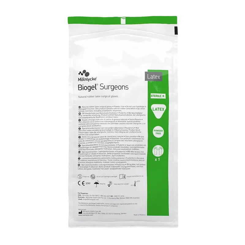 Biogel Surgeons Surgical Glove Size 6.5 Sterile Latex Standard Cuff Length Micro-Textured Straw Not Chemo Approved (184860_PR) 1/PR