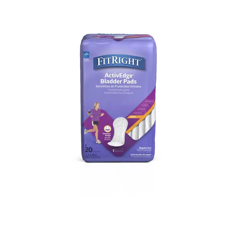 Bladder Control Pad, Light, 3.5" x 9", 240/CS (FBC1010) Case of 240