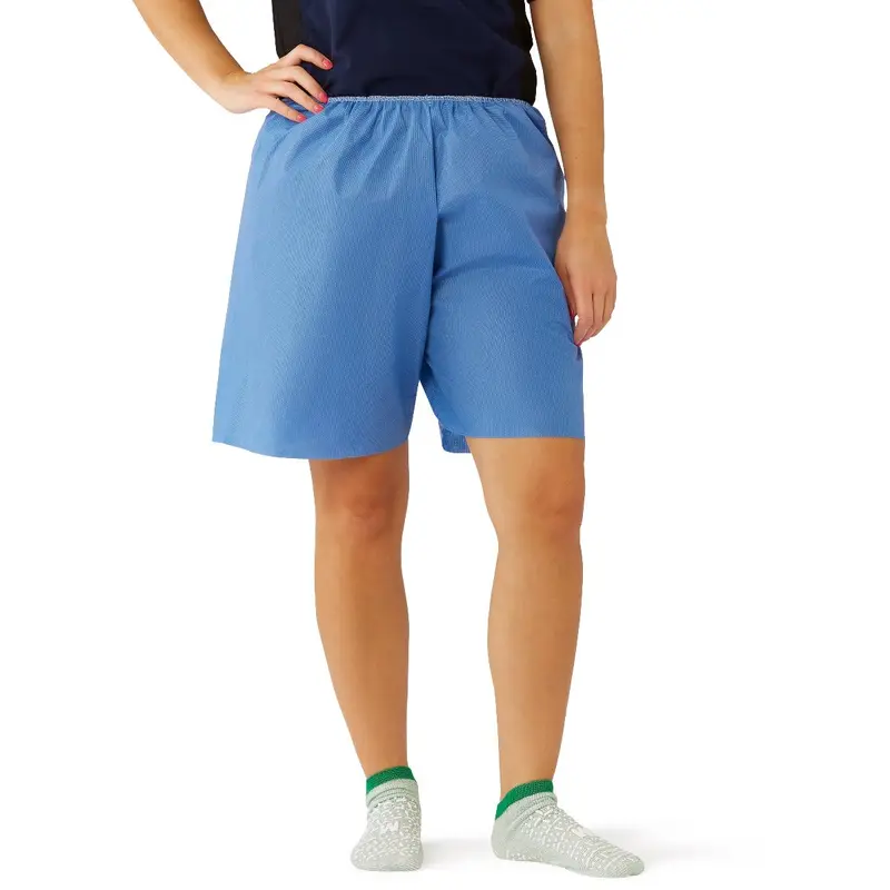 Blue Multilayer Disposable Exam Shorts with Elastic Waist, Size M, 30/CS (NON27209M) Case of 30