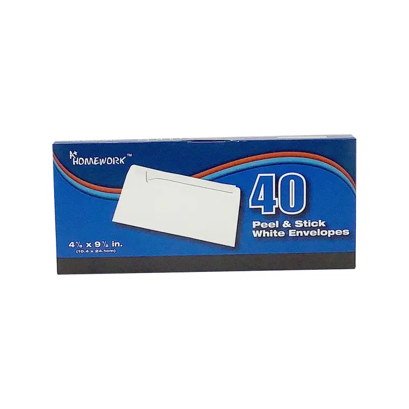 #10 WHITE PEEL & SEAL ENVELOPES 40 PC
