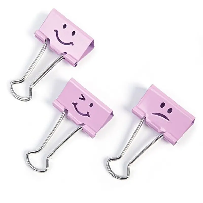 BINDER CLIP EMOJI CANDY PINK MEDIUM PQ.20