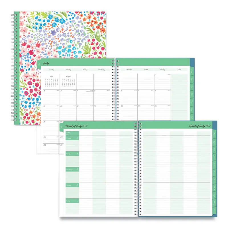 Blue Sky Ditsy Dapple Light CYO Cover Weekly/Monthly Lesson Planner, 9 Classes, 11 x 8.5 Sheets, 12-Month (July to June), 2025 to 2026 (BLS132002) Each