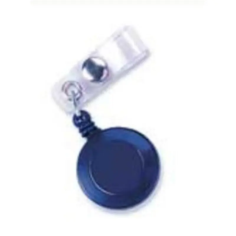 STANDARD ID BADGE REEL ROUND BELT CLIP STRAP BLUE