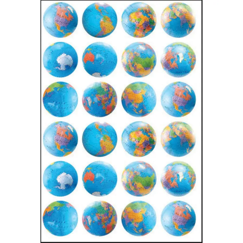 STICKER FORMS GLOBE 1" 72 PC