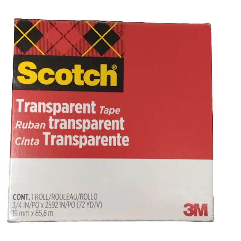 TRANSPARENT TAPE 3/4" X 72 YD