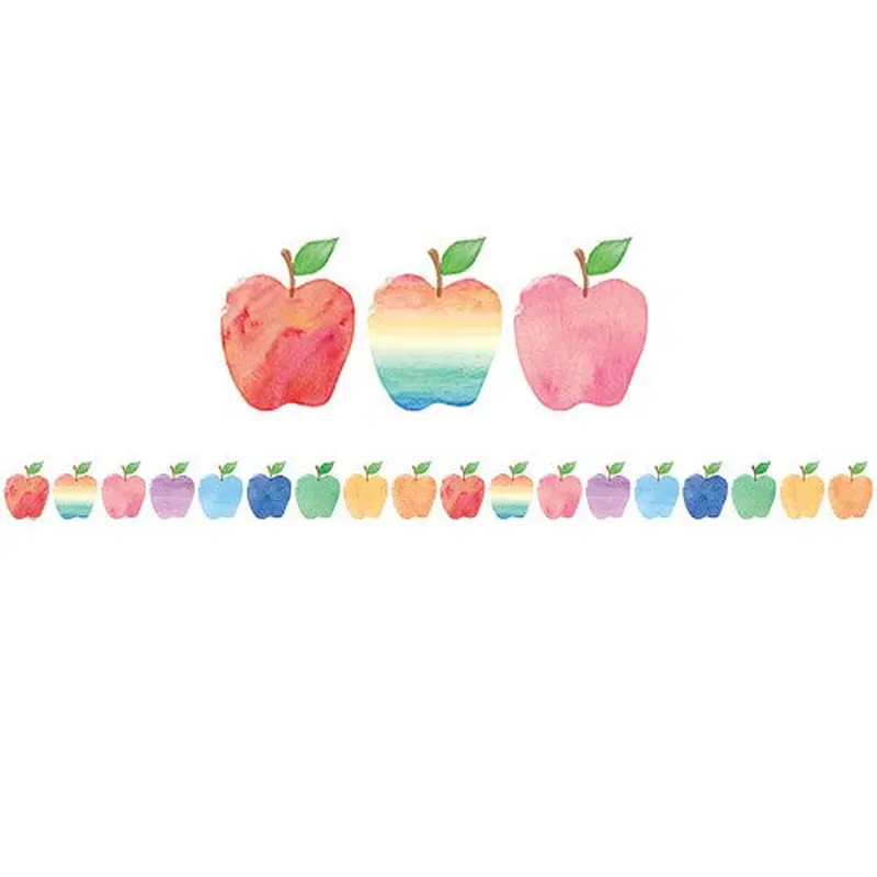 WATERCOLOR APPLES DIECUT BORDER