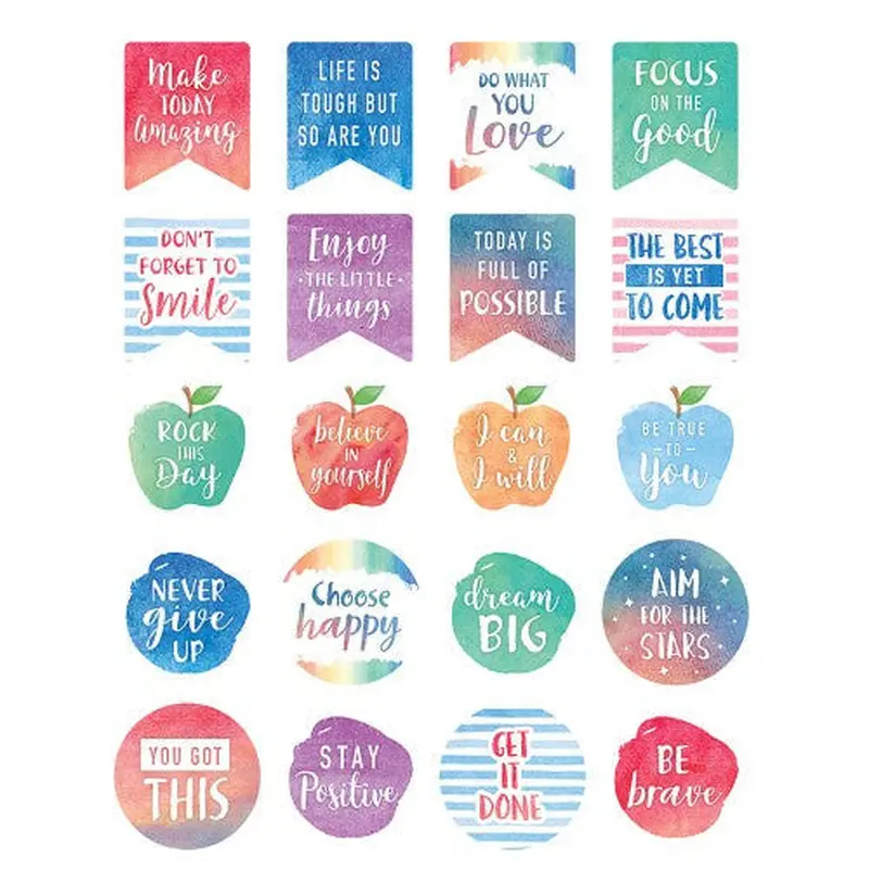 WATERCOLOR WORDS TO INSPIRE PLANNER STICKERS 120