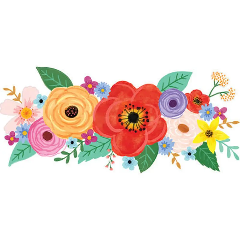 Wildflowers Bulletin Board Set 34 Pcs